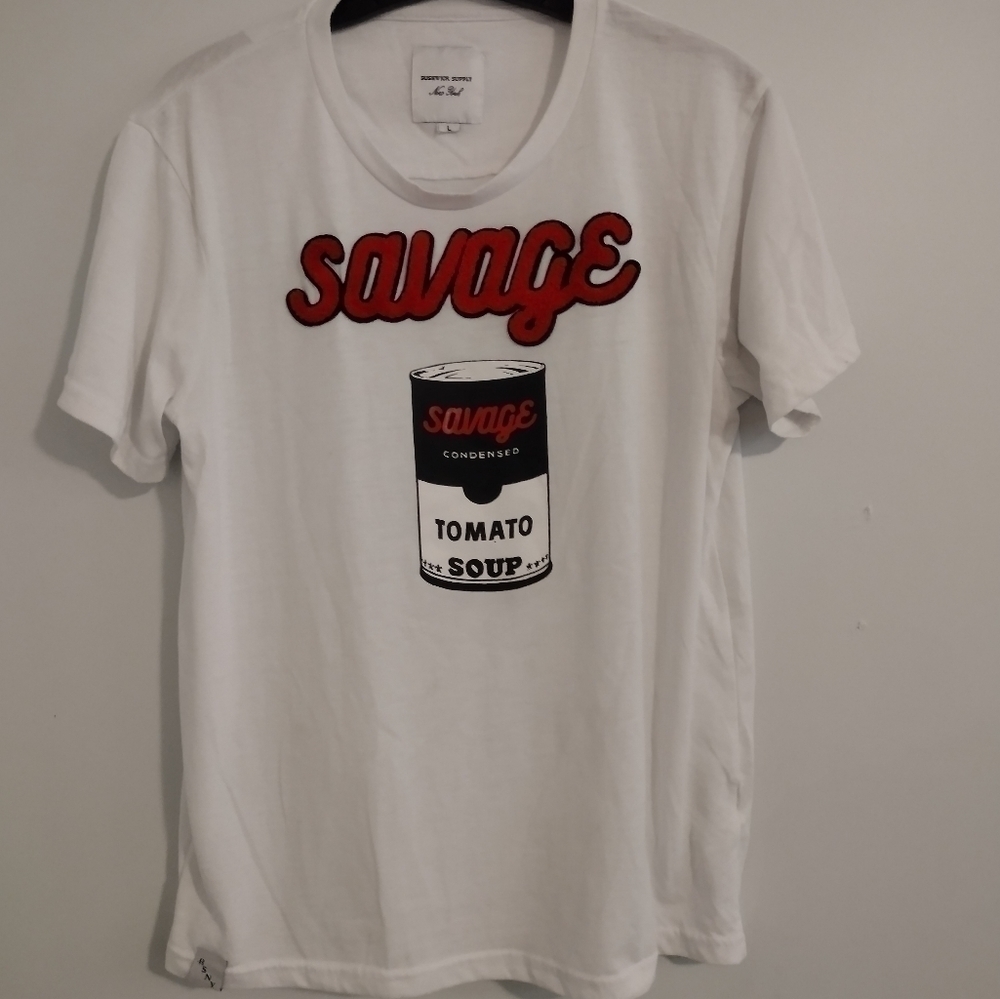 𝅺bushwick Supply New York Savage Tomato Soup T Shirt Size Large